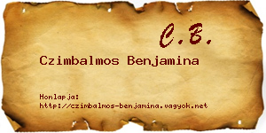 Czimbalmos Benjamina névjegykártya
